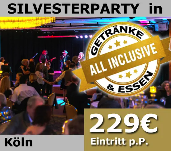 Die beste Silvesterparty in Köln mit Showprogramm und Gala-Buffet