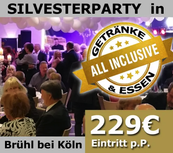 Die beste Silvesterparty in Brühl bei Köln mit Showprogramm und Gala-Buffet