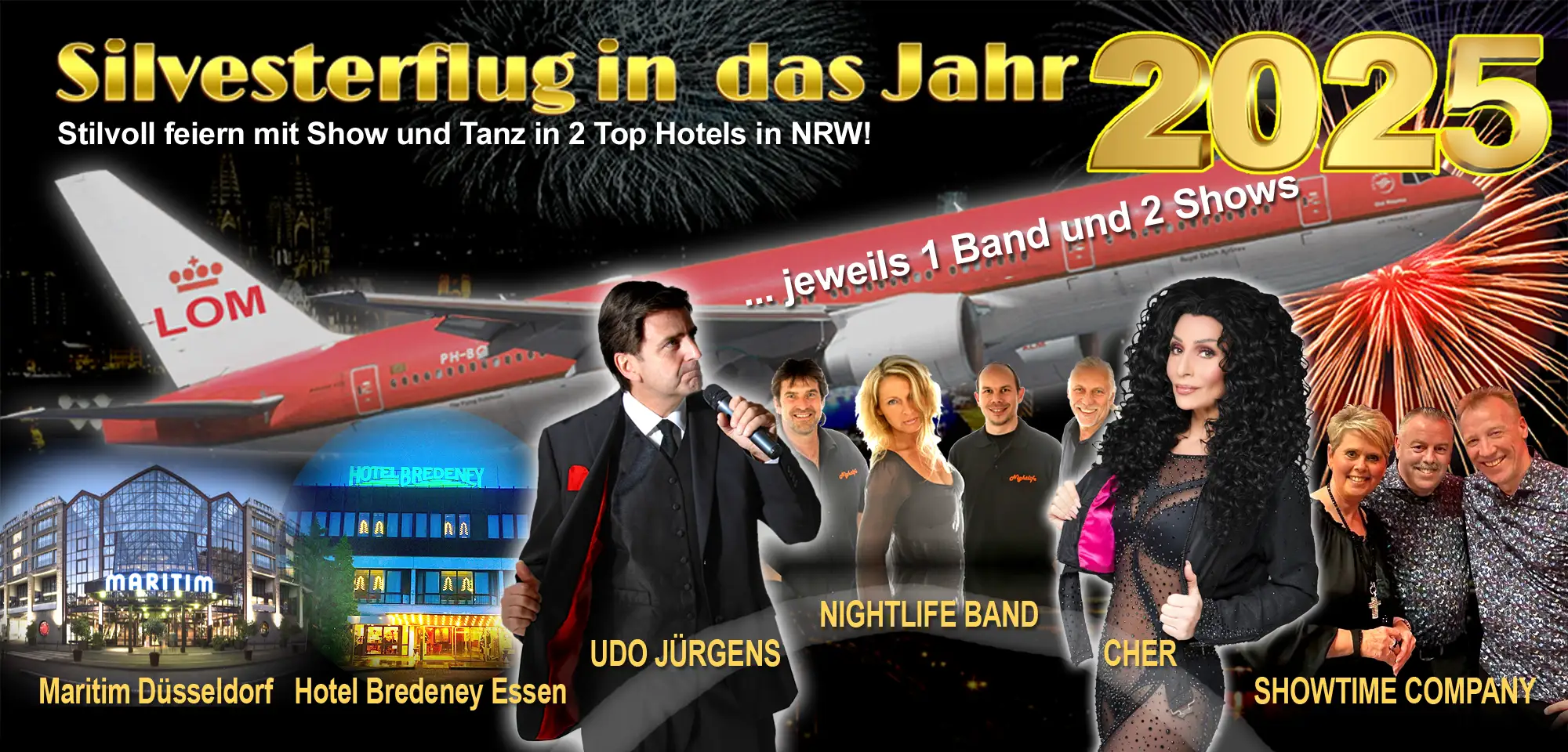 Die besten Silvesterpartys 2024 mit Showporgrammm und Gala Buffet