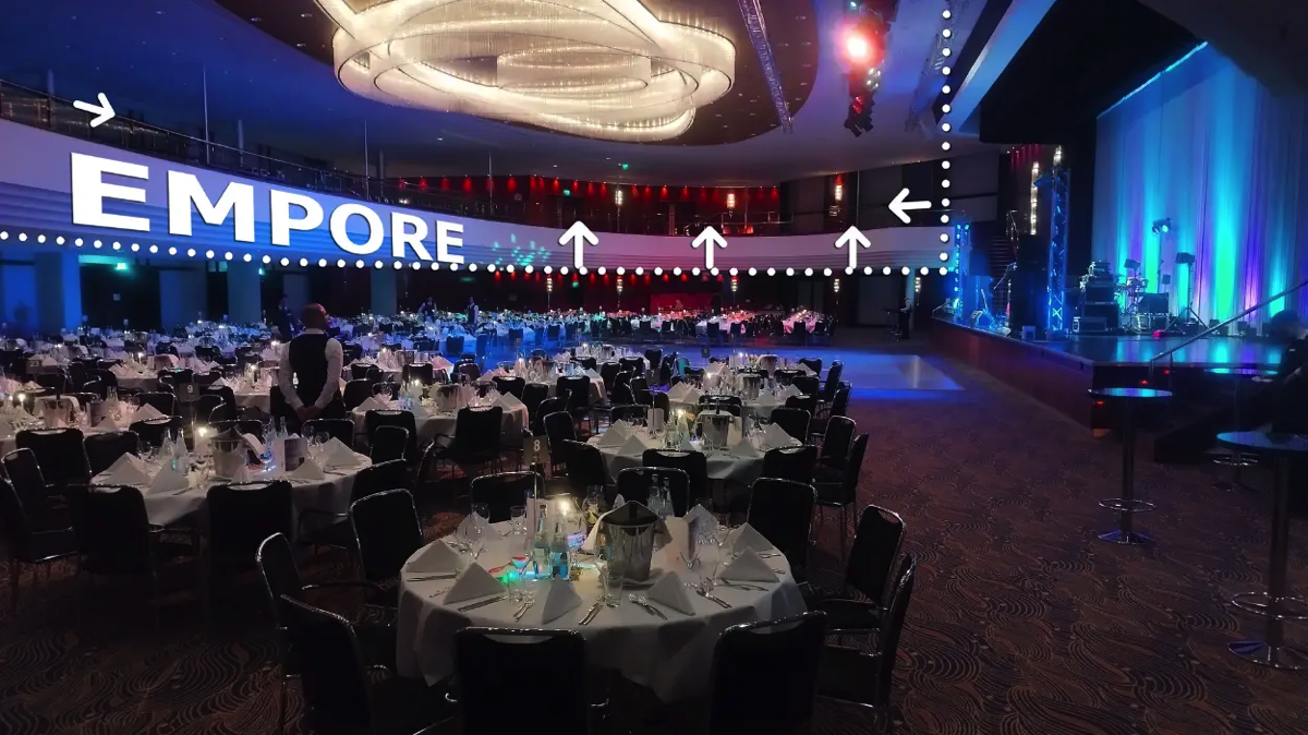 Empore im Siilvestersaal im Maritim Airport Hotel Düsseldorf